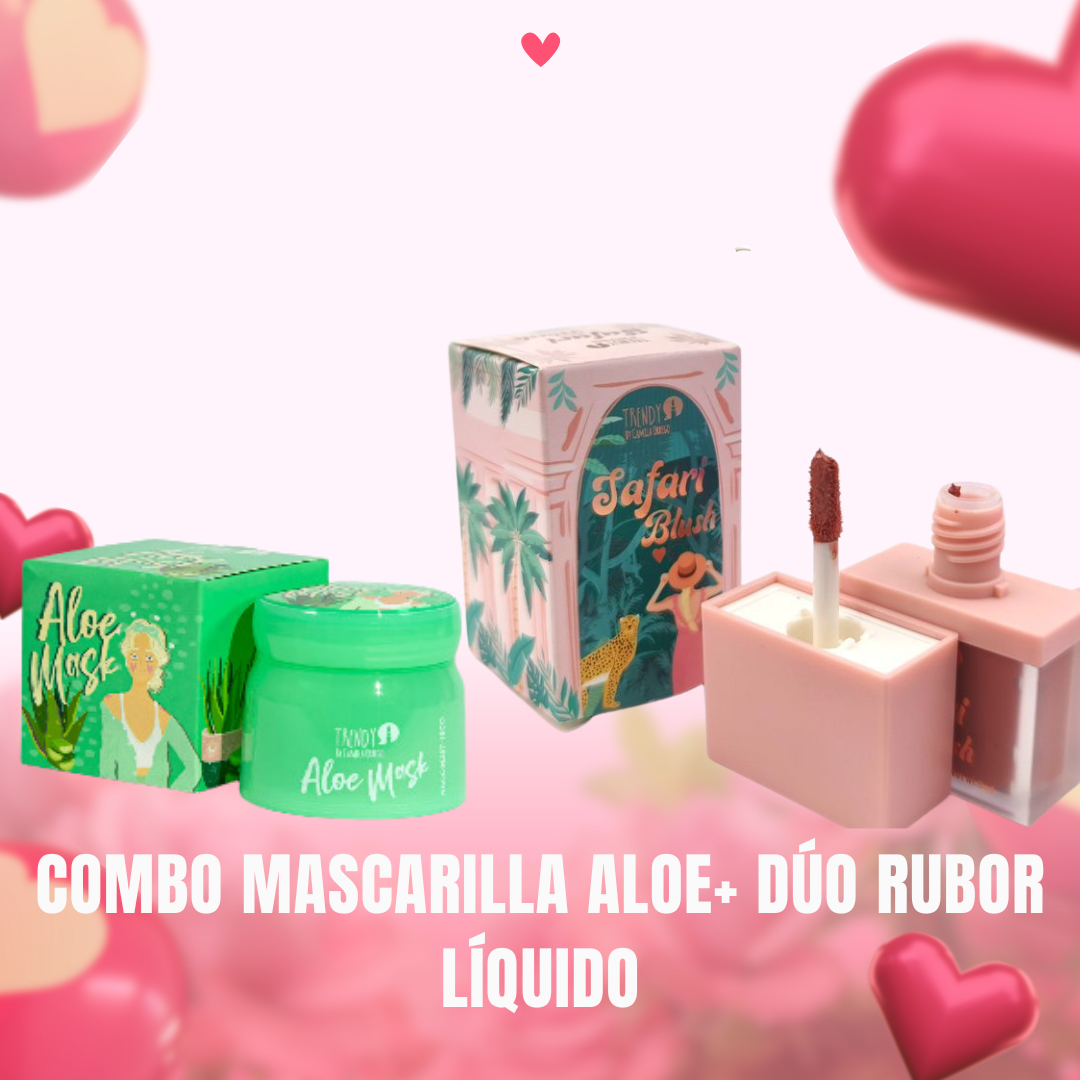 Combo Mascarilla Aloe+ Dúo Rubor Líquido